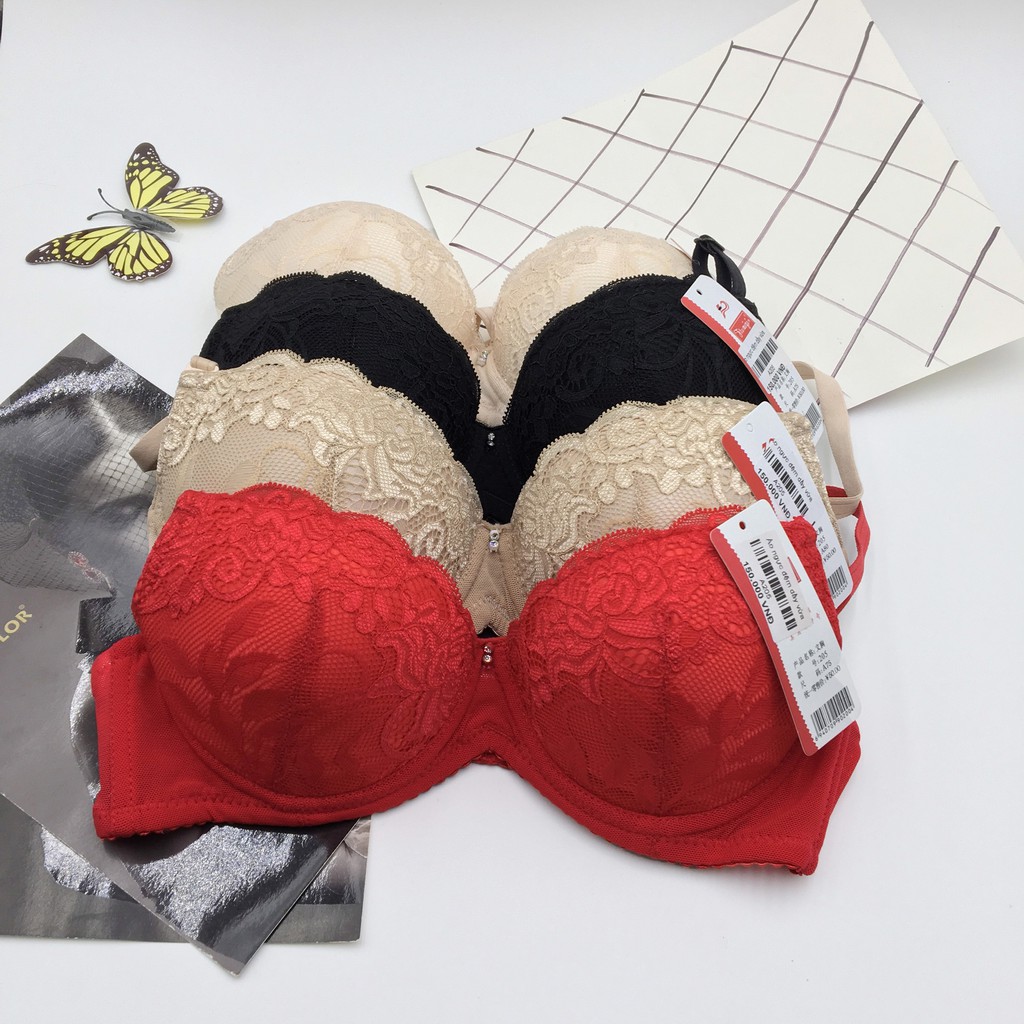 Áo Lót Ren Đệm Dày Vừa Có Gọng Nâng Đẩy Vòng 1 Hiệu Qủa| Áo Ngực Ren Đệm 3CM Dành Cho Người Ngực Vừa Và Nhỏ Cao Cấp