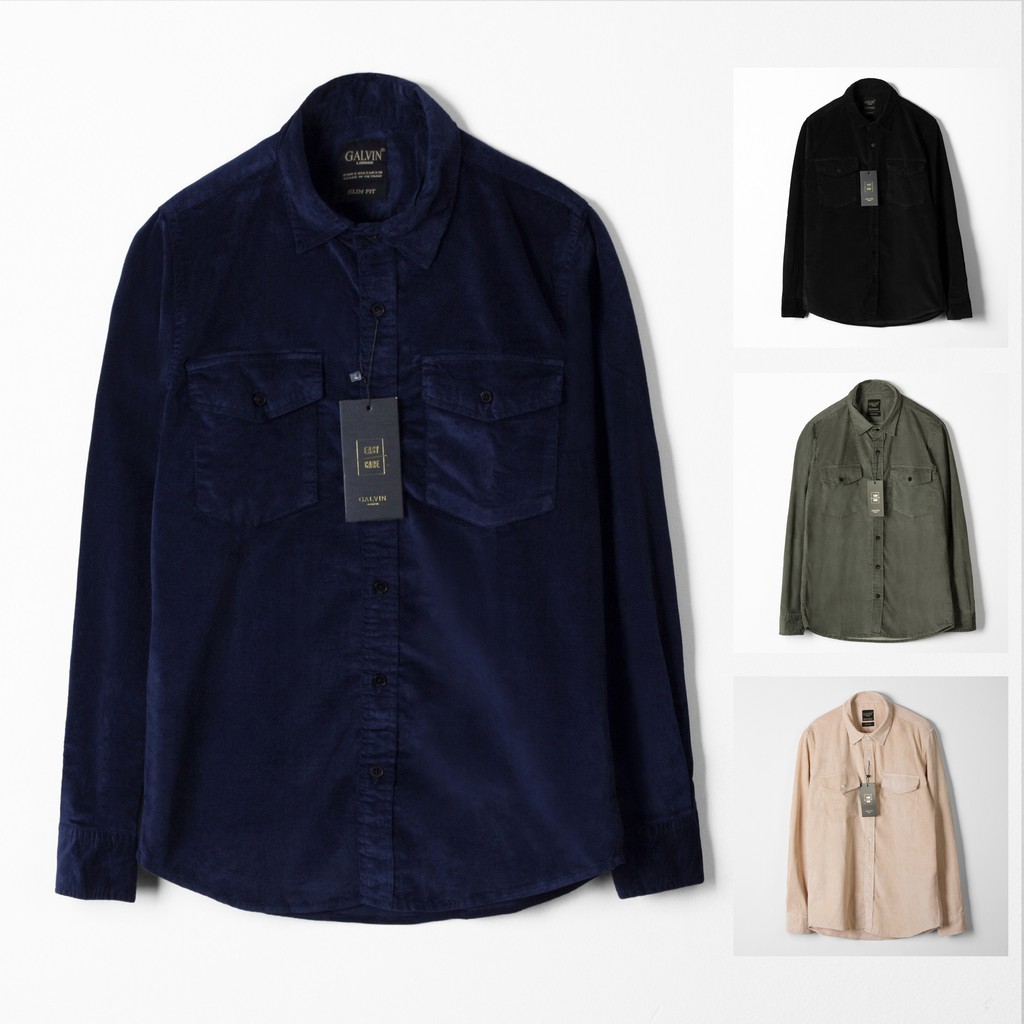 Sơ mi Galvin nhung trơn, áo công sở SMGV62 - Leo Vatino | BigBuy360 - bigbuy360.vn