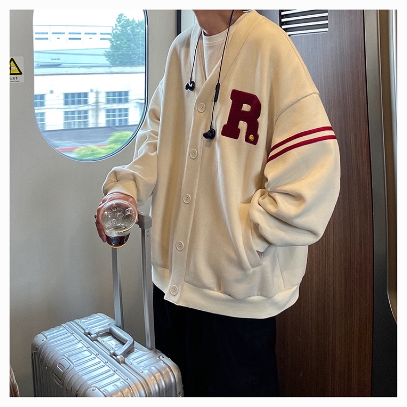 Áo Khoác Cardigan Nam Nữ Chất Nỉ Bông Có Ảnh Thật