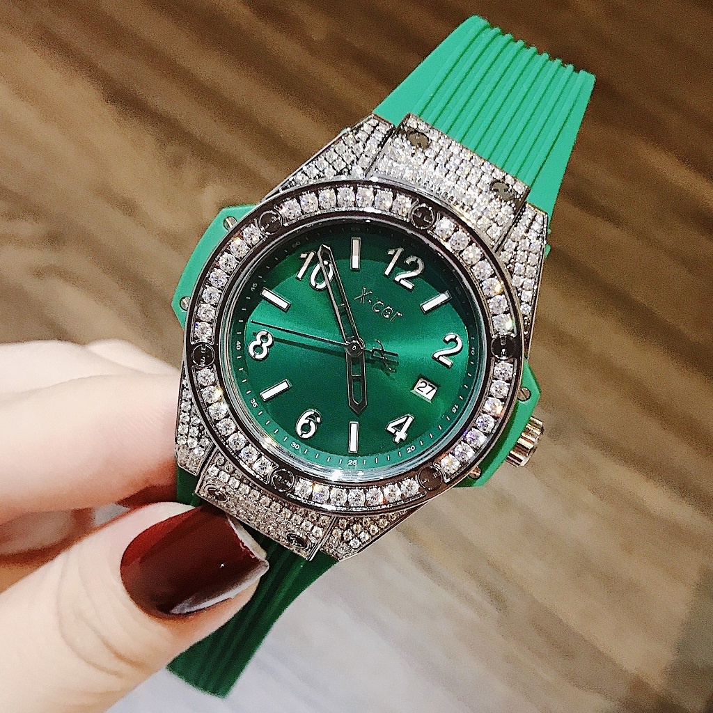 Đồng Hồ Nữ XCer Dây Silicon Green Silver 36mm thumbnail