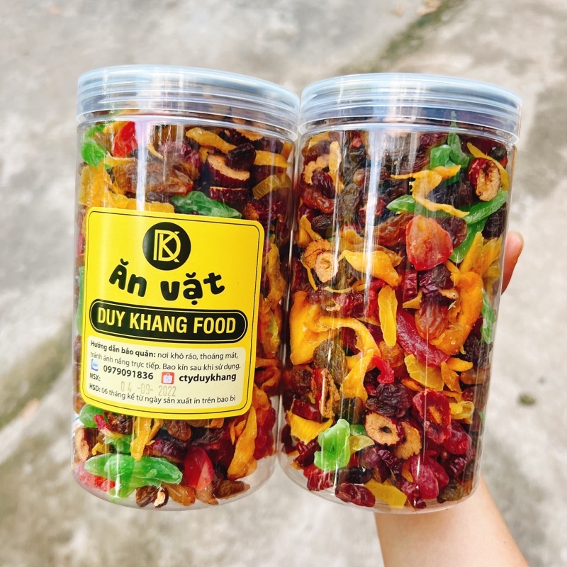 TRÁI CÂY SẤY DẺO MIX VỊ hộp 500gr