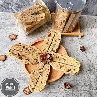 Bánh BISCOTTI vị Vani ăn kiêng, bánh không đường hũ 250gr- LOVEFOODS
