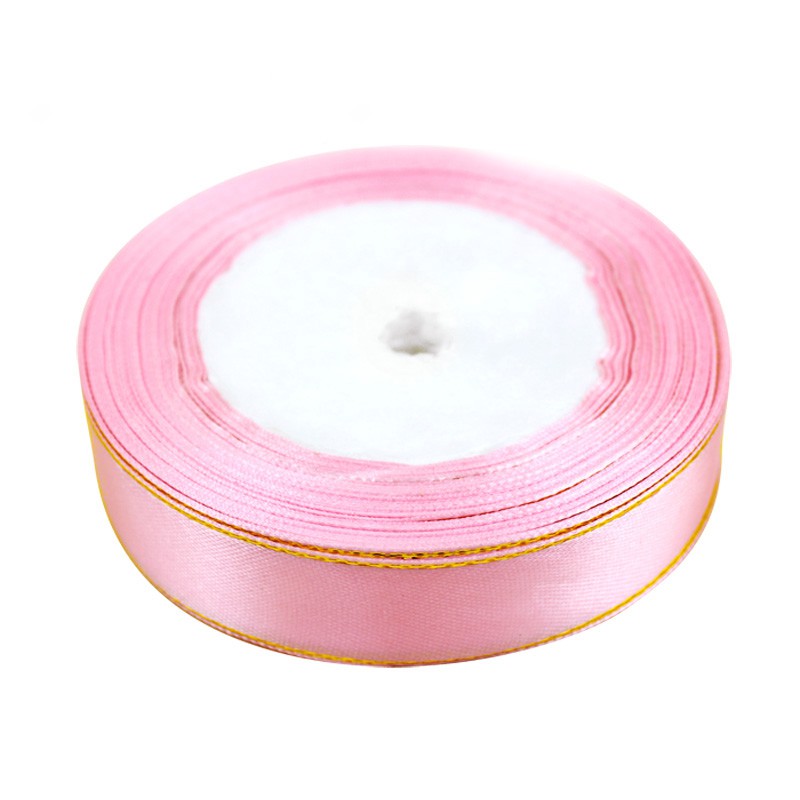Cuộn ruy băng vải satin màu hồng 25 yards trang trí giáng sinh cỡ 6/ 10/ 25/ 40mm