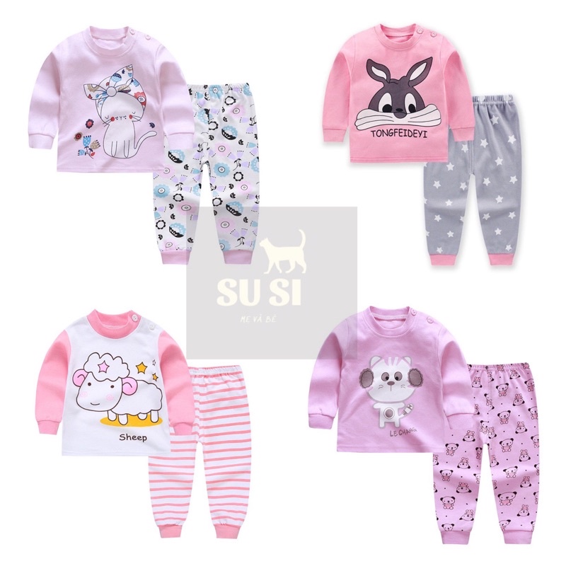 SuSi - Đồ bộ cotton tay dài, đồ ngủ dành cho bé gái