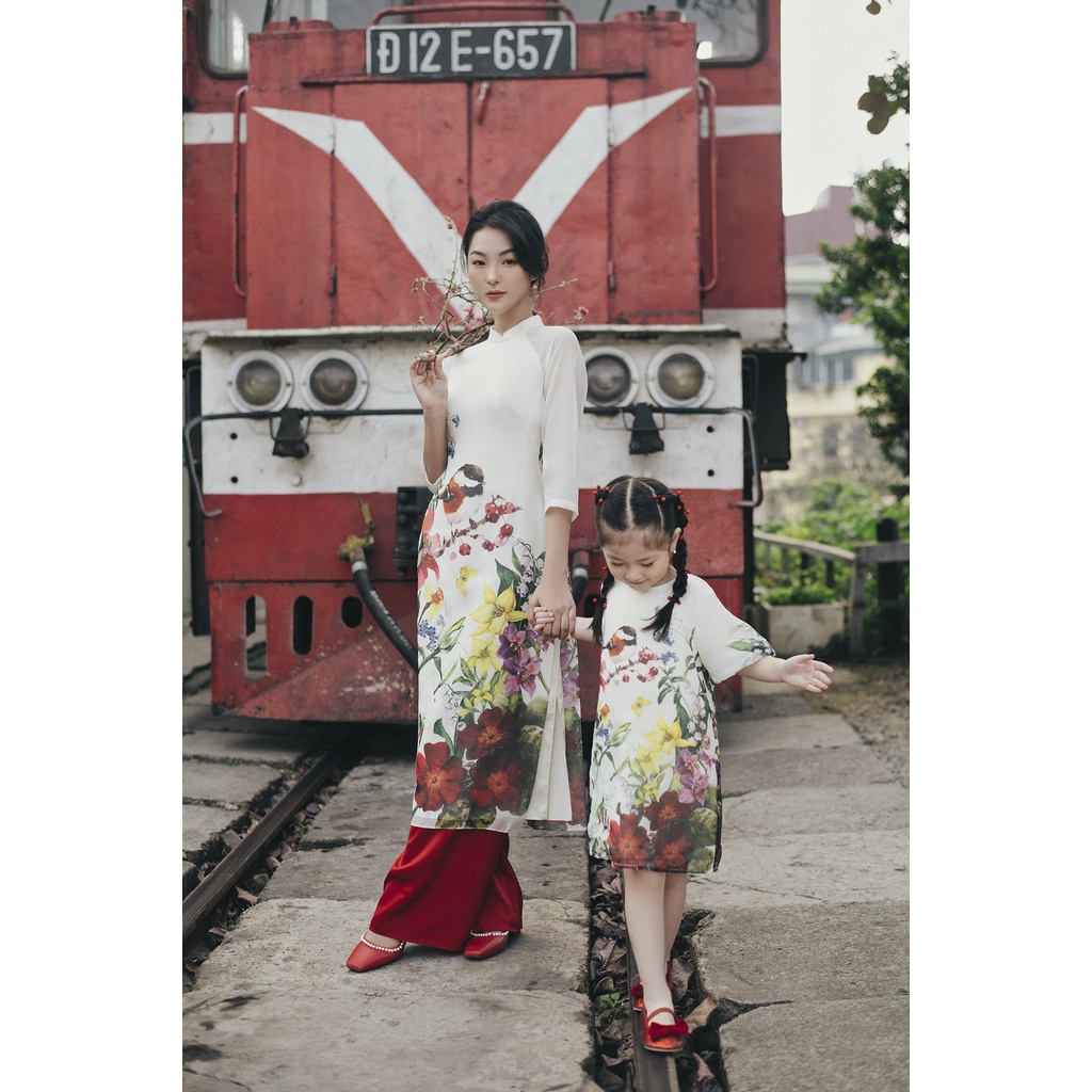 Váy suông kid hoa xuân rực rỡ 1AD4006 ADORE DRESS