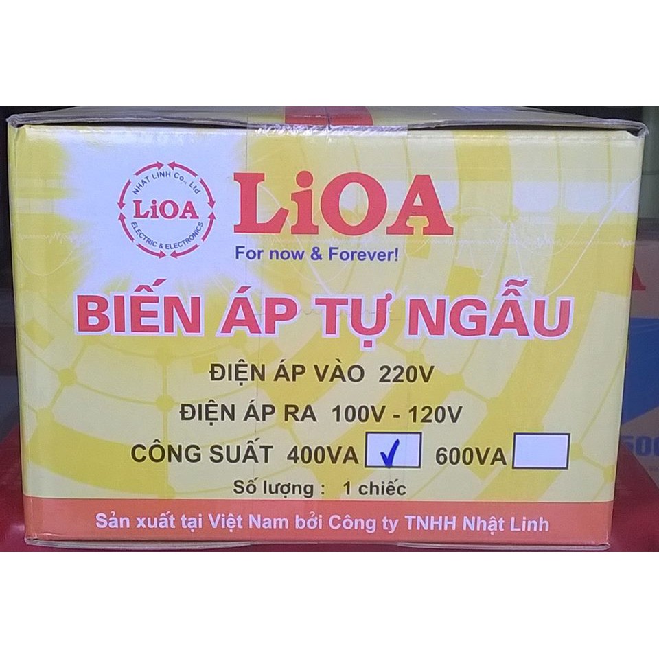 Biến áp đổi nguồn Lioa 400va_Free ship ( điện vào 220v- ra 100v-120v) ( công suất 320W)