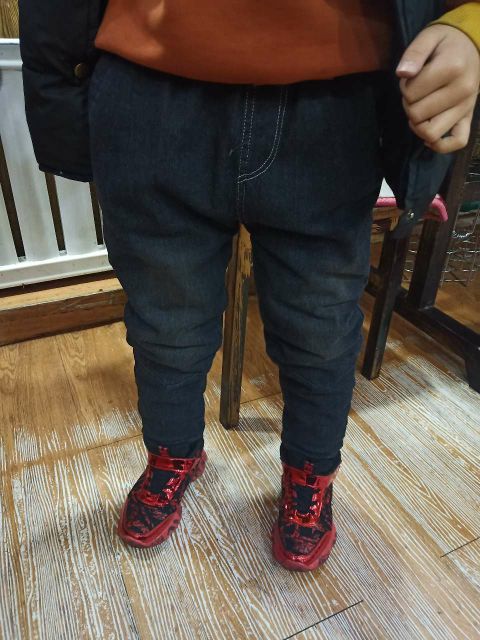 Quần bò Jogger Basic - Lót lông + co giãn cho bé