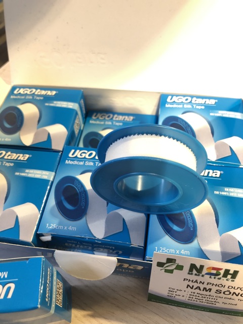 ❤Băng keo dính cuộn vải lụa y tế UGOTANA 2.5cm 5cm Băng keo cuộn vải lụa ugo tana ugotana silk tape 2.5cm x 5m ,5cm x 5m