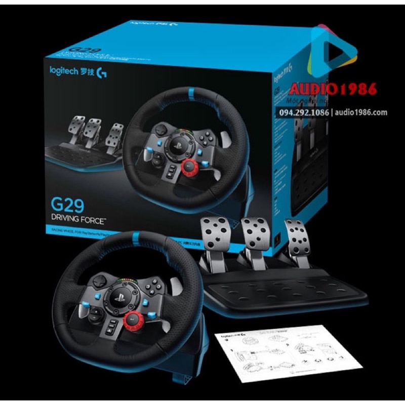 Vô lăng chơi game Logitech G29 kèm cần số chữ H dành cho PC, PS3 và PS4