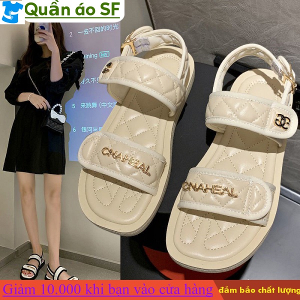 【Quần áo SF】Chanel-Style Sandals Female Summer NewinsOnline Influencer Fashion Korean Style Flat Roman Shoes for Students All-Matching41-42