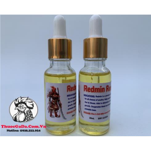 Thuốc nuôi gà đá Redmin (20ml) - Bóng Lông, Nạp Pin, Bo Lớn - Thuốc nuôi gà Cao Cấp