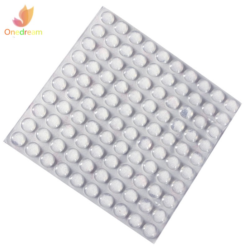 ♣100PCS Self Adhesive Rubber Feet Clear Semicircle Bumpers Door Buffer Pad