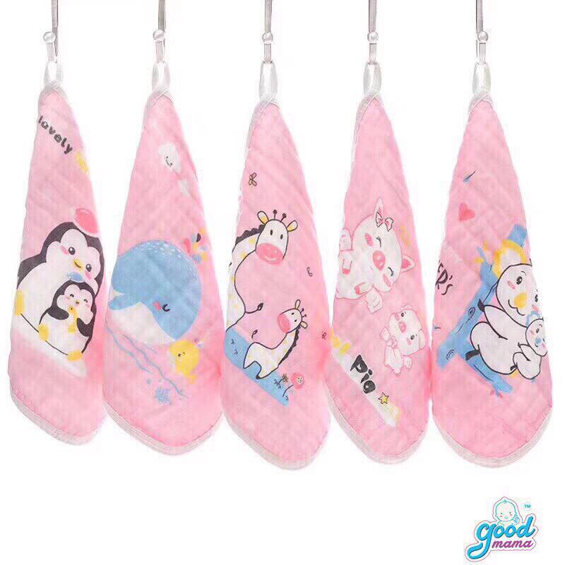 Khăn sữa goodmama(Lelekids loại đẹp ) (1 gói = 5 chiếc), Khăn sữa nhật cho bé