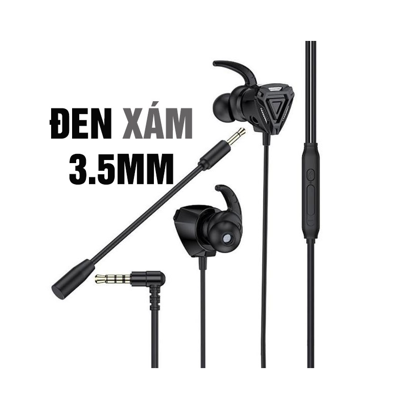 Tai Nghe Nhét Tai Gaming Chống Ồn Chíp Xử Lý Âm Thanh Cao Cấp Có Mic Rời Mikatek