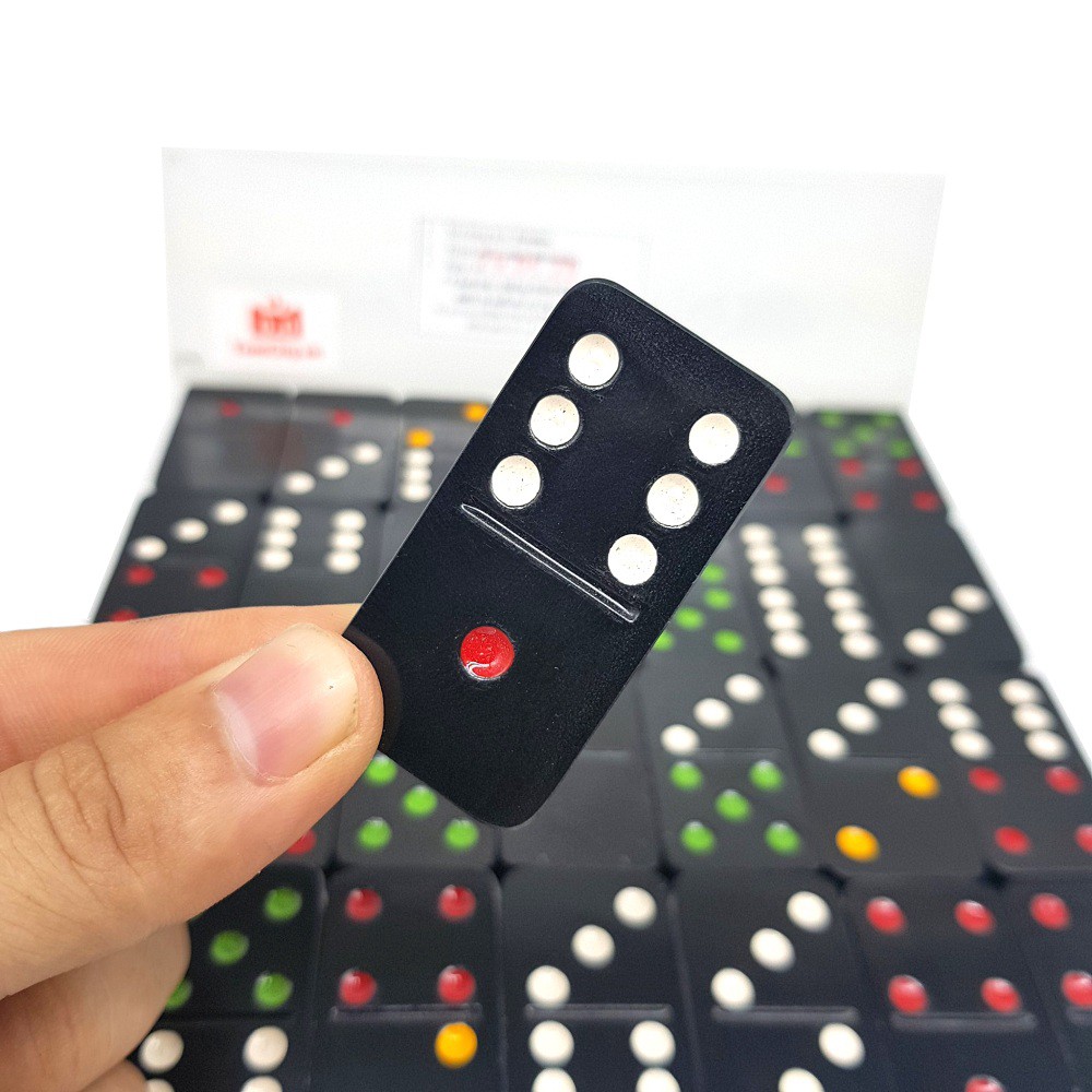 Cờ Domino Đen Cao Cấp hộp nhựa
