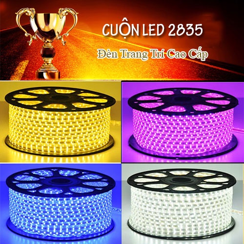 DÂY 1 MÉT ĐÈN LED 2 HÀNG BÓNG, HẮT TRẦN, QUẤN CÂY, TRANG TRÍ, KÍN NƯỚC 220V