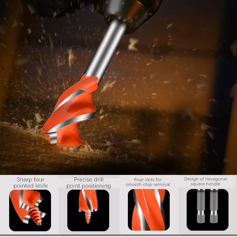 Mũi khoét gỗ rút lõi chuôi lục giác 10-32mm