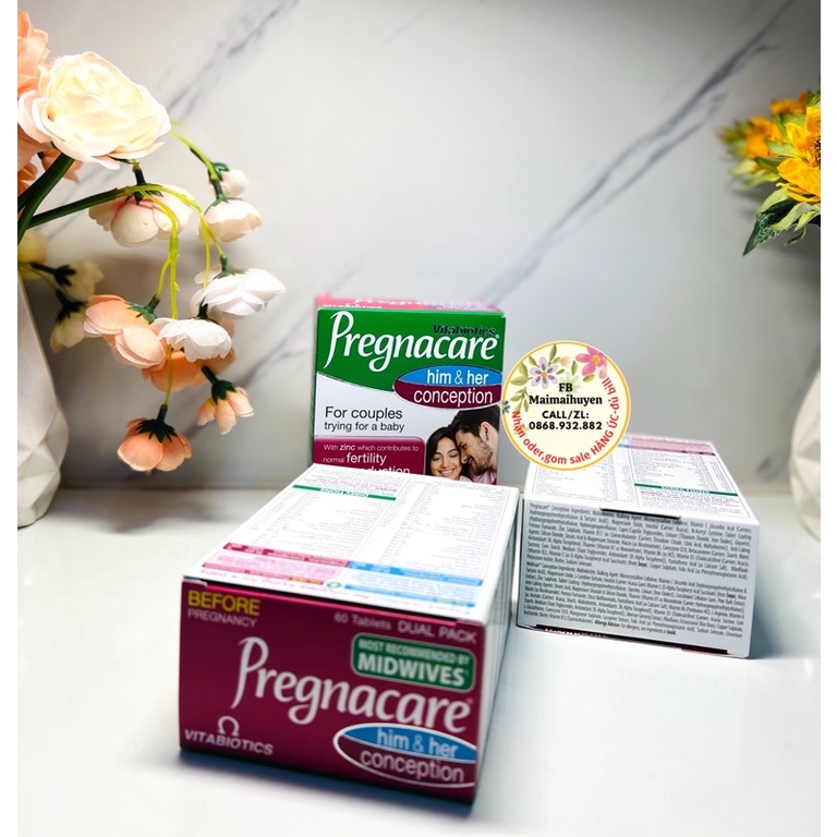 Viên Uống Tăng Thụ Thai Cho Chồng và Vợ Pregnacare Him & Her