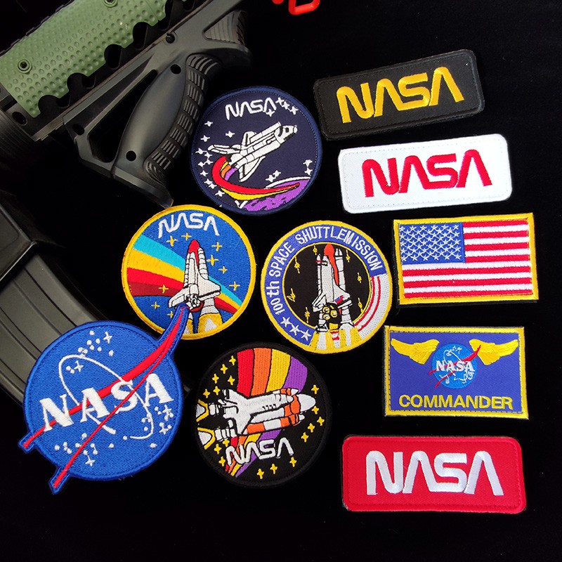 Huy Hiệu Dán Trang Trí Quần Áo Hình NASA 3D Độc Đáo