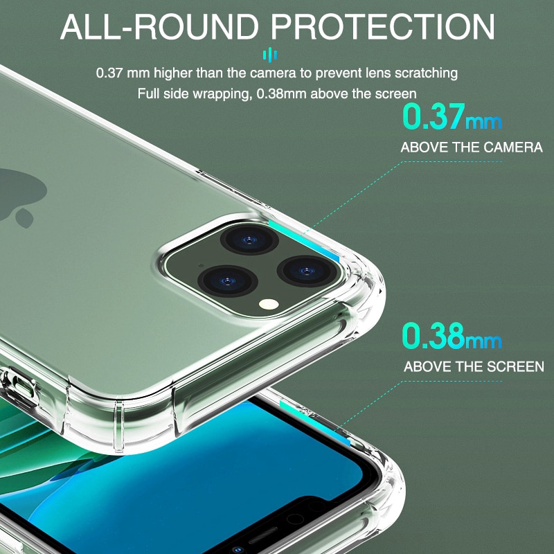 Ốp điện thoại silicon mềm chống sốc trong suốt thích hợp cho iPhone 13 12 Mini 11 Pro X XR XS Max 6s 6 7 8+