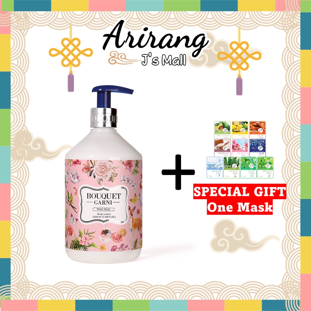 [Hàng Hàn Quốc chính hãng] Sữa Dưỡng Thể Hương Nước Hoa Bouquet Garni Body Lotion White Musk, 520ml