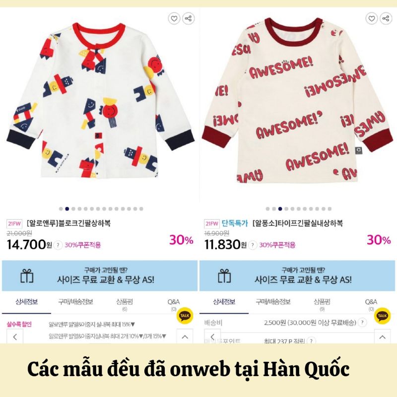 Áo dài tay bé trai bé gái hàng hiệu xuất hàn quốc dư xịn chất cotton hữu cơ mùa thu đông 6 tháng 12 tháng tuổi - 6 tuổi