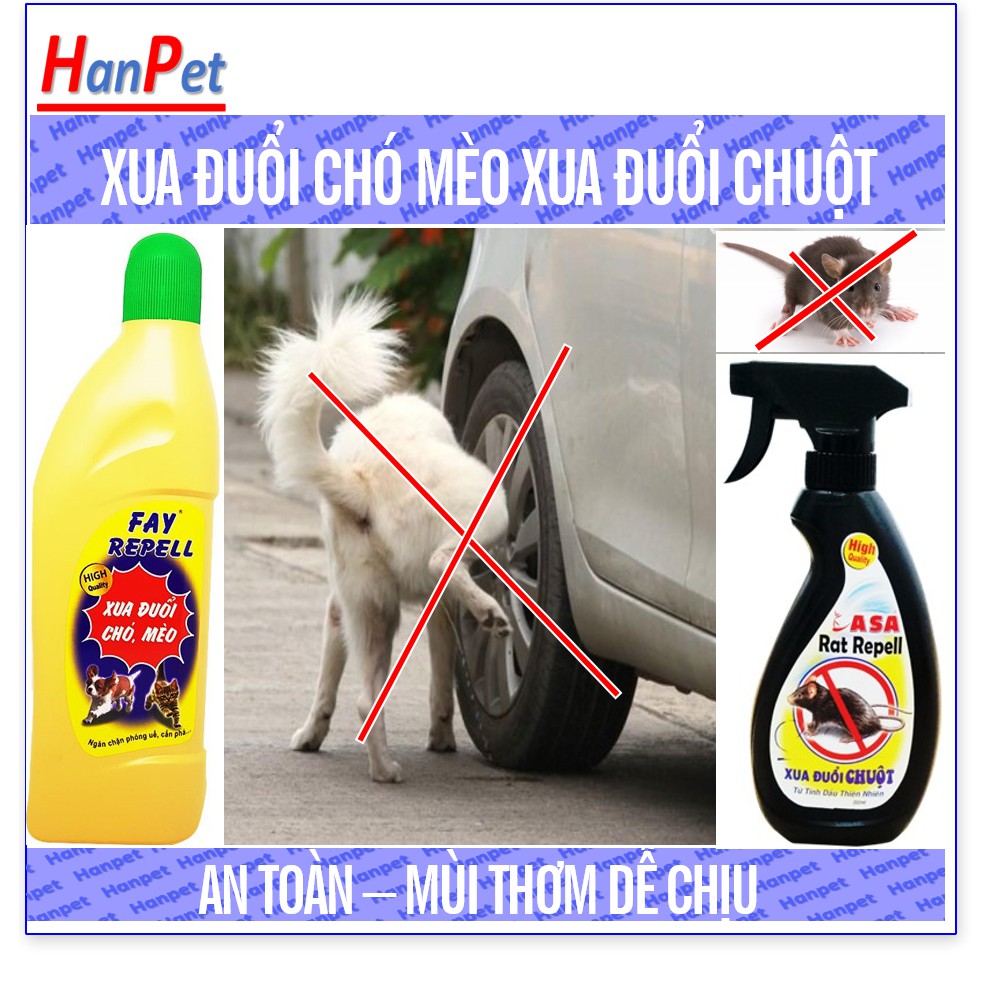 Hanpet- FAY xua đuổi - Dung Dịch Xua Đuổi chuột, đuổi ruồi xua đuổi Chó Mèo Chống Cắn Phá FAY REPELL / Xịt ngăn chó mèo