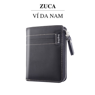 ví nam cầm tay bỏ túi dài dáng đứng mini chất liệu da bò hàng hiệu kẹp tiền thương hiệu ZUCA VD01