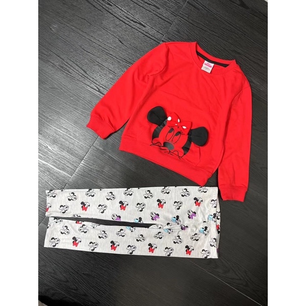 Bộ quần áo bé gái MNE LOL 2-7 tuổi  Sét bộ bé gái cotton nỉ da cá xuất dư 0822