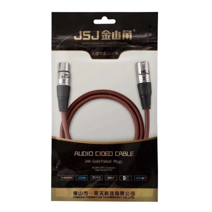 Dây Canon 2 Đầu Chống Nhiễu JSJ Loại Chuyên Dùng Cho Phòng Hát Và Dàn Âm Thanh Công Suất Lớn