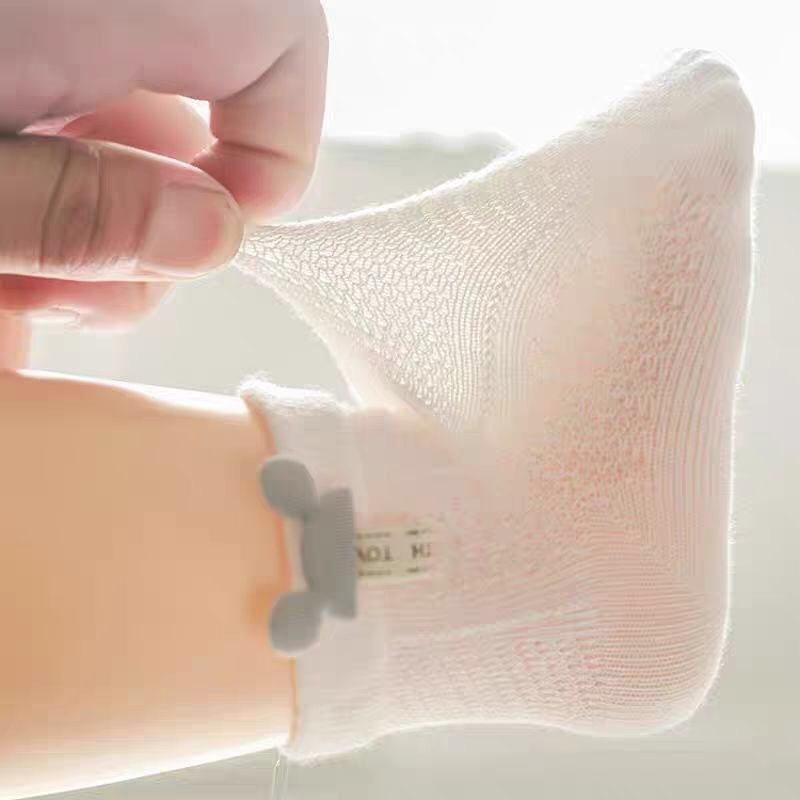 Tất lưới hình Mickey túi zip chất liệu cotton dệt, mềm mịn Cho Bé Yêu