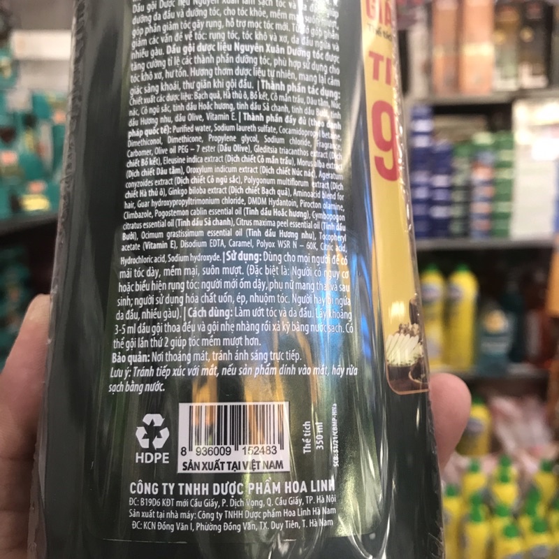 Dầu Gội Dược Liệu Nguyên Xuân Xanh 350ml - Dưỡng Tóc