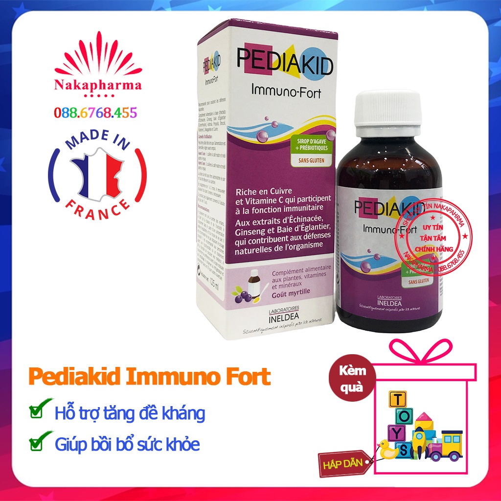 Pediakid Immuno Fort từ Pháp – Hỗ trợ tăng sức đề kháng, ngừa ốm vặt, biếng ăn, chậm phát triển