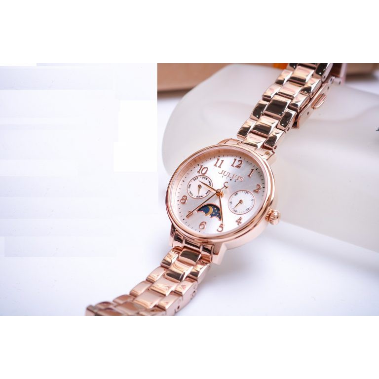 Đồng hồ nữ JS-047A Julius Star kính saphire hàn quốc dây thép (nhiều màu)
