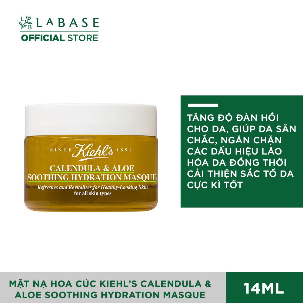 Mặt nạ hoa cúc dưỡng ẩm cho da Kiehl’s Calendula & Aloe Soothing Hydration Masque 14ml