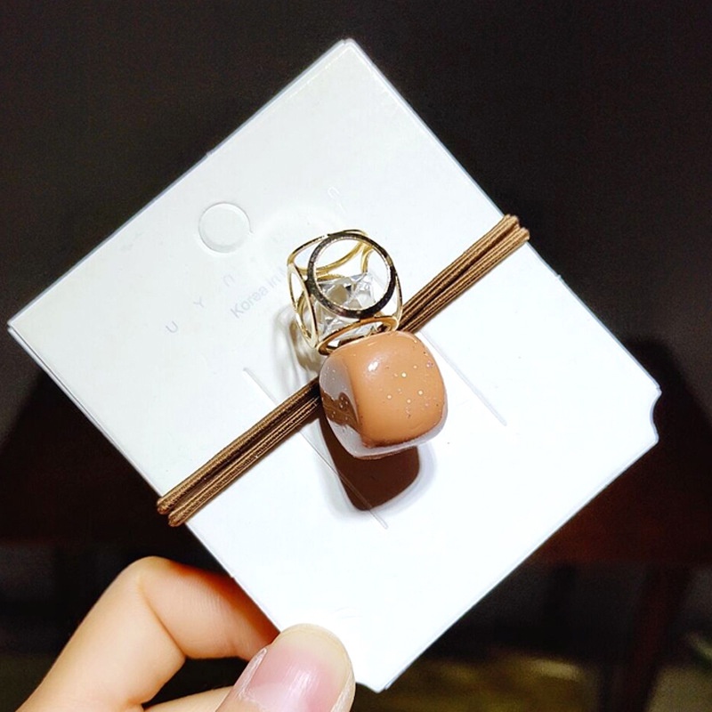 Dây Buộc Tóc Co Giãn Đính Đá Đáng Yêu Cho Nữ Jp60Vn