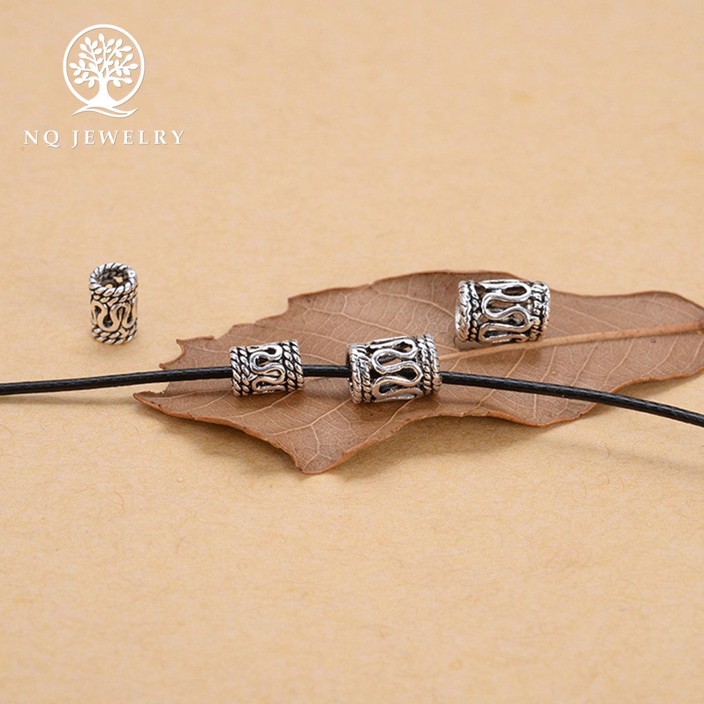 Charm chặn hạt họa tiết hoa văn - NQ Jewelry