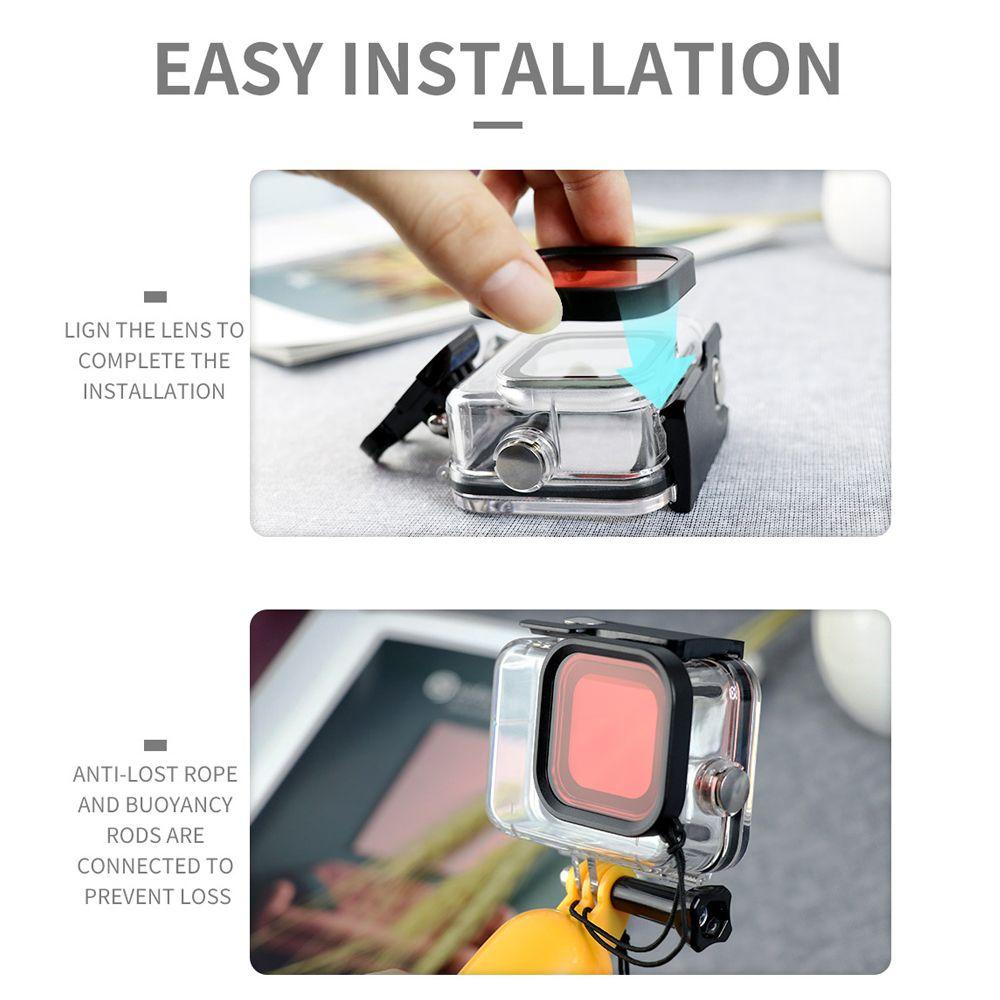 MAG Bộ Lọc Màu Sắc Phản Quang Ngăn Chặn Ánh Sáng Đỏ Hồng Tím Dành Cho GoPro HERO 8
