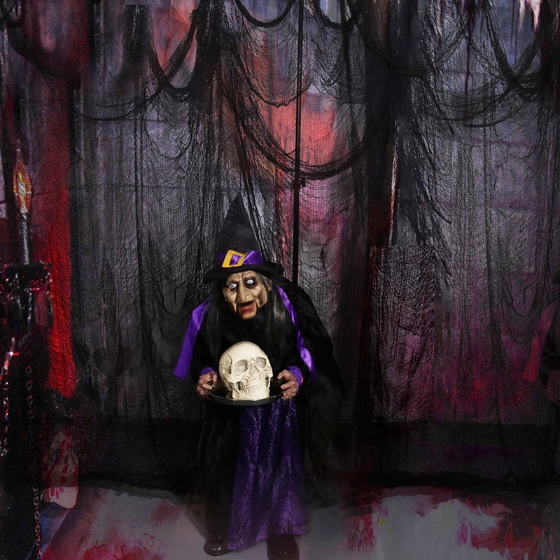 Gạc Đen 76 * 198cm Trang Trí Phòng Hóa Trang Halloween