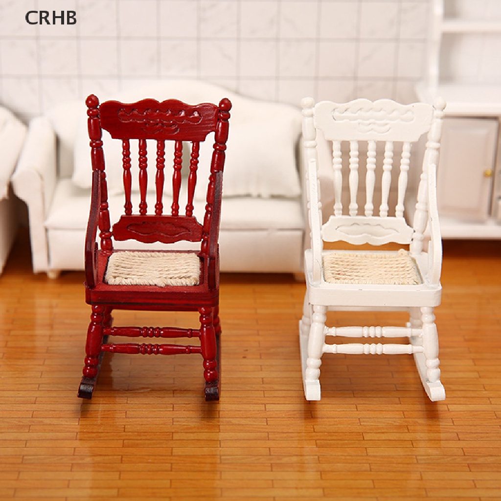 Mô Hình Ghế Gỗ Mini Tỉ Lệ 1 / 12 Trang Trí Nhà Búp Bê Mới