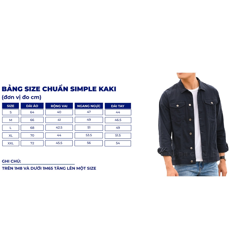 Áo khoác Simple  Kaki Jacket The GMEN chất liệu kaki đứng form, dễ phối đồ