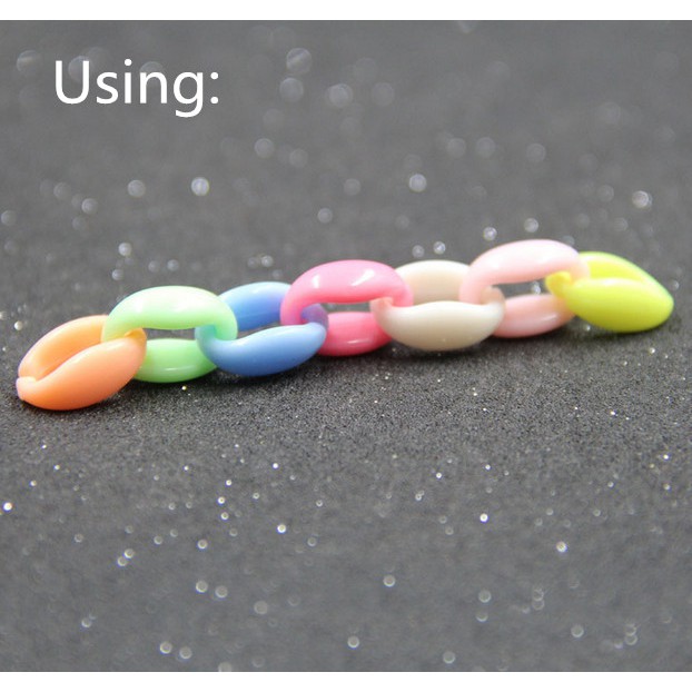 Set 50 Hạt Nhựa Acrylic Nhiều Màu Sắc Dùng Làm Trang Sức Thủ Công Cho Bé