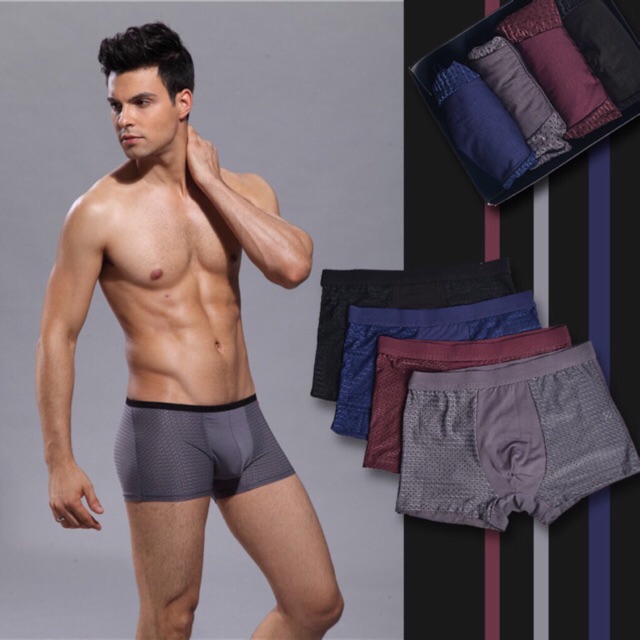 [Mã FAGREEN1505 giảm tới 30K đơn 99K] Combo 4 quần lót nam Kojiba dáng boxer SIME01