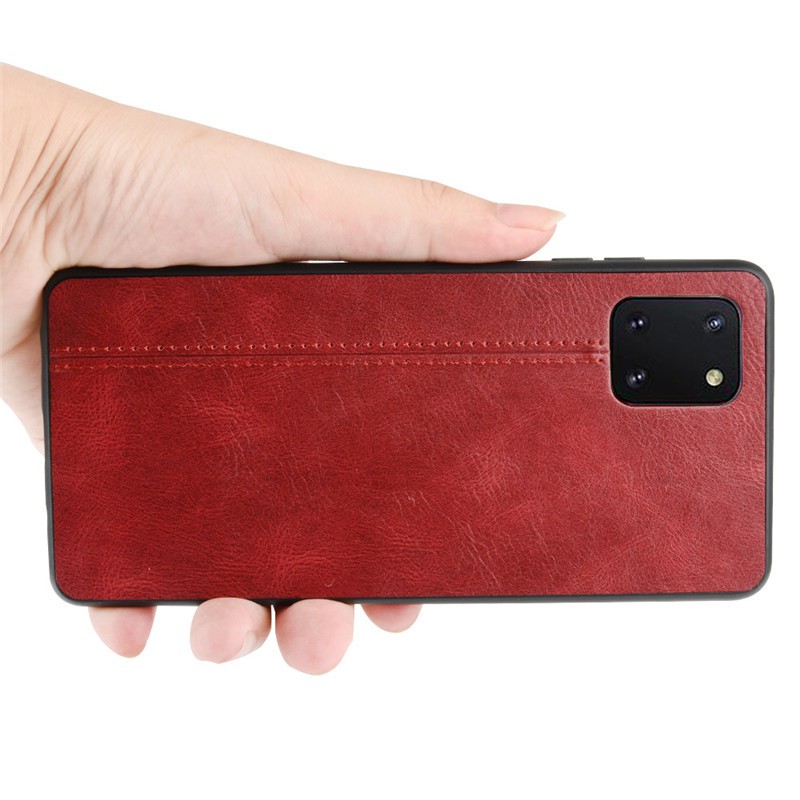 [Viền Dẻo] Ốp Lưng Samsung Note 10 Lite A81 M60s Da PU Sọc Chỉ