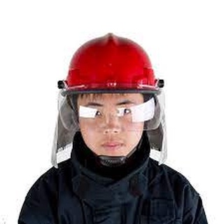 mũ chữa cháy có phủ gáy vải nhôm chịu nhiệt (mới 100%)