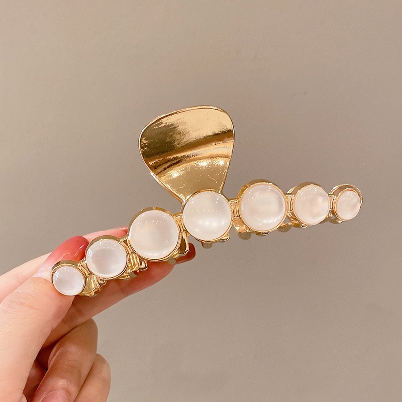 Kẹp tóc kim loại đính ngọc trai nhân tạo