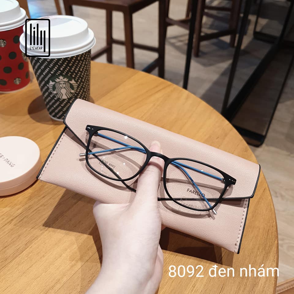 Gọng kính cận nam nữ Lilyeywear nhựa dẻo, mắt tròn vuông, nhiều màu - 8092 | BigBuy360 - bigbuy360.vn