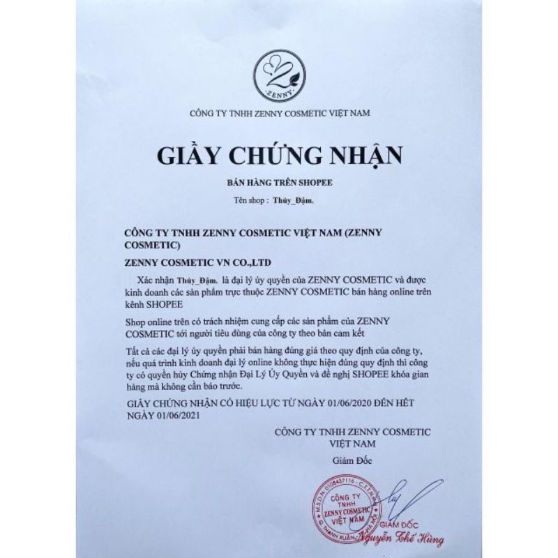 Sữa rửa mặt zenny thu nhỏ lỗ chân lông