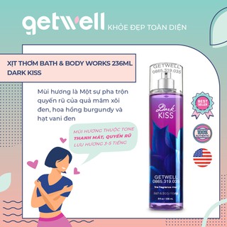 Xịt thơm toàn thân Bath and Body Works Dark Kiss