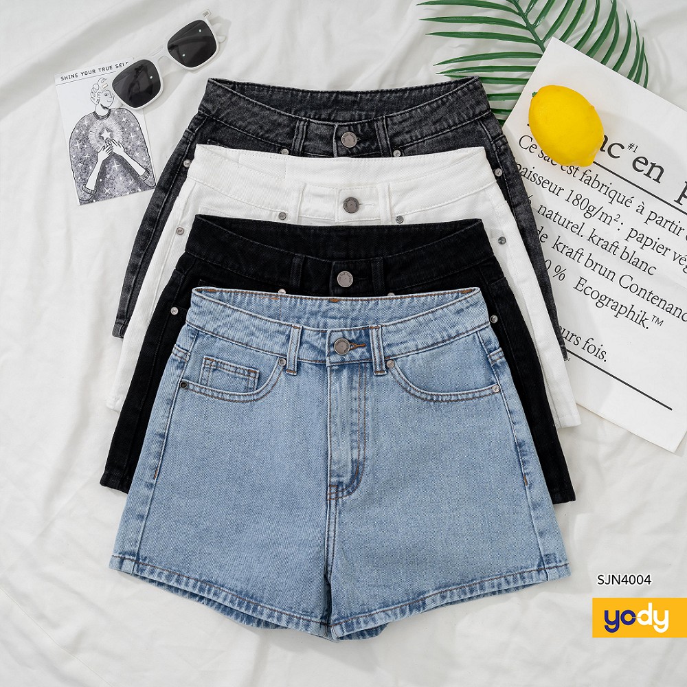 Quần short jean nữ YODY quần ngố cơ bản năng động SJN4004 | BigBuy360 - bigbuy360.vn